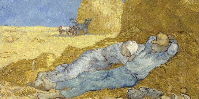 Vincent_van_Gogh_The Siesta-after_ Millet-Sammlung_Musee_d_Orsay_Foto_Wikimedia_Commonst